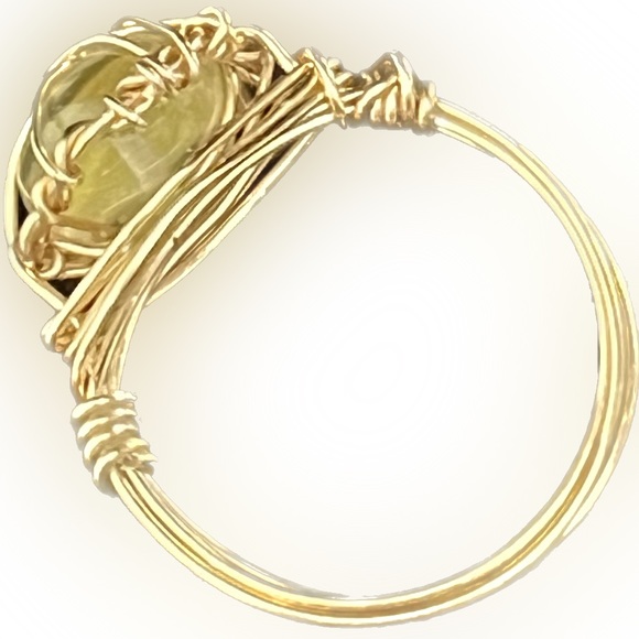 wire ring with citrine stone size 5 - Picture 2 of 14